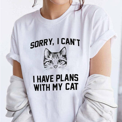 Cat Print Graphic Tee