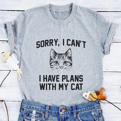 Cat Print Graphic Tee