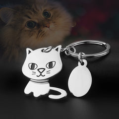 Small Cat Key Tag