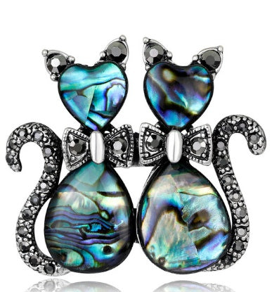 Fashionable Cats Brooch