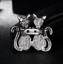 Fashionable Cats Brooch