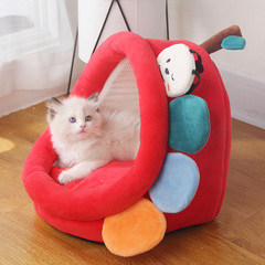 Cozy Cat Nap Nook - Washable Semi-Enclosed House