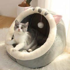 Cozy Cat Nap Nook - Washable Semi-Enclosed House