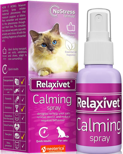 Calming Pheromone Cat Spray for Stress, Travel, Scratching