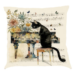 Musical Cats Printed Pillowcases