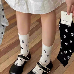 3 pr. Paw Print Crew Socks
