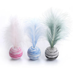 Cosmic Feather Ball Cat Toy