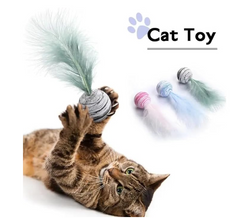 Cosmic Feather Ball Cat Toy